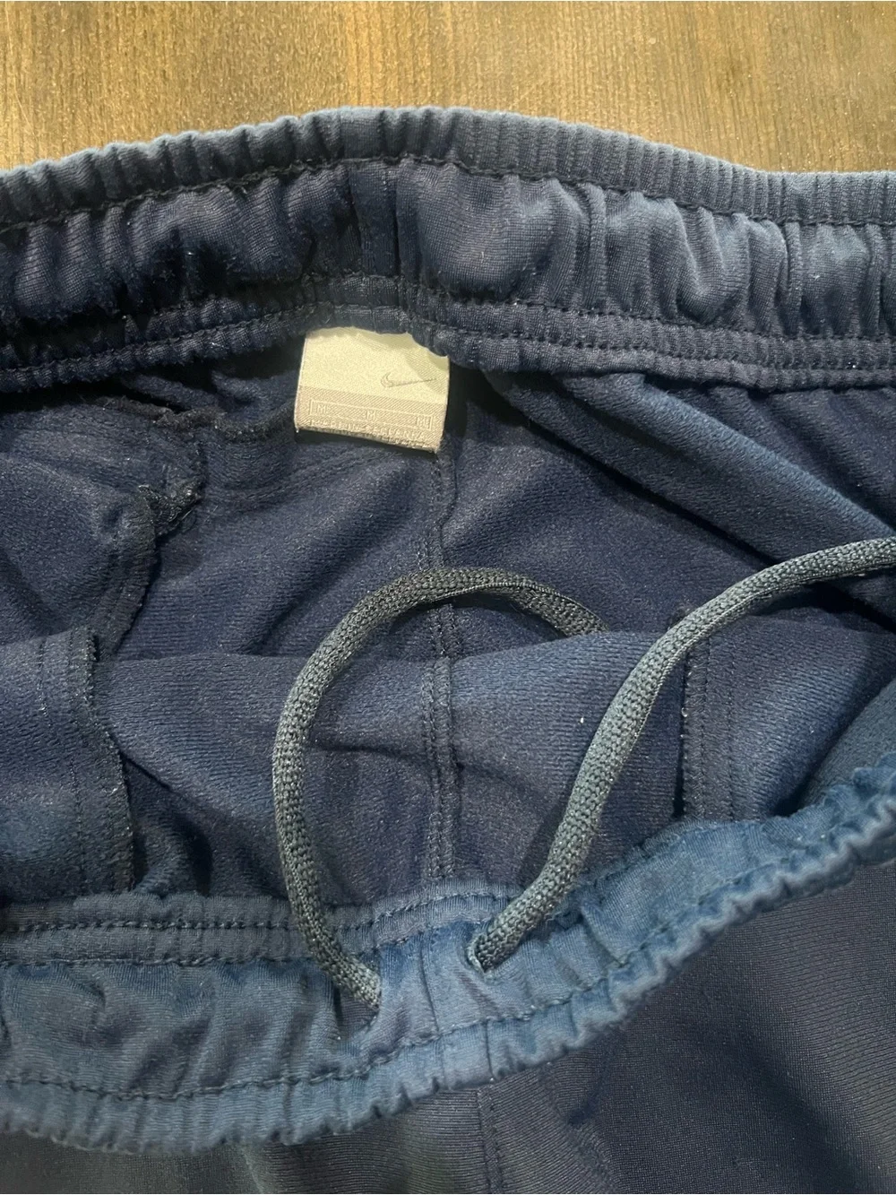 Nike Vintage Men's Navy Blue/Gray Track Pants L